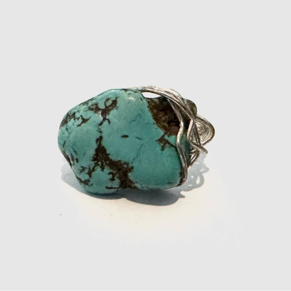Artisan Crafted Turquoise Wire Ring